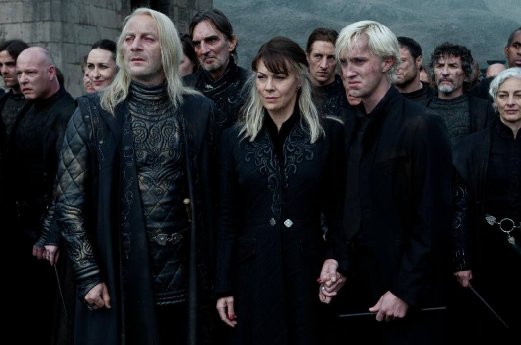 Narcissa Malfoy with her husband and her son Narcissa Malfoy with her husband and her son
